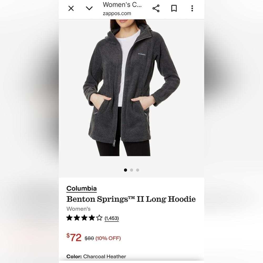 Columbia Women's Benton Springs II Long Hoodie - Charcoal
